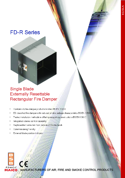 FD-R Series Mechanical Rectangular Fire Damper Brochure