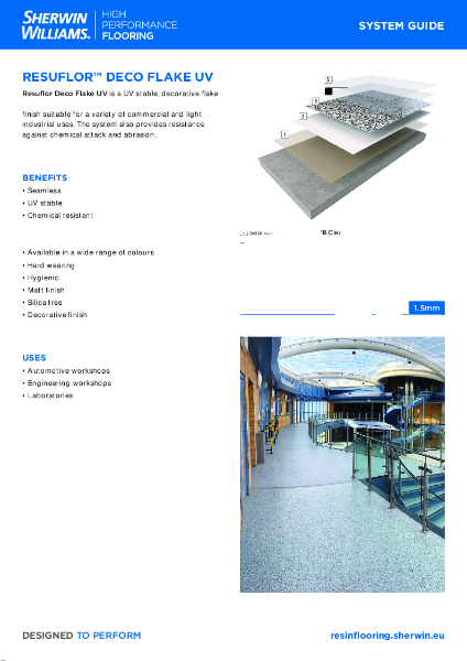 Resin Flooring System Resuflor™ Deco Flake UV System Guide