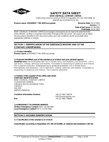 D4 Glue Safety Datasheet