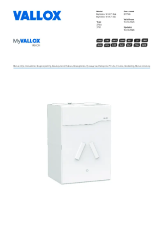 MyVallox 149 CFi - Pikaohje