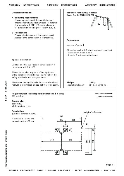 M6.12720En-EN - Twin Toddler Assembly