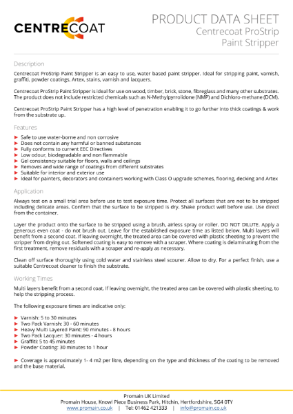 Centrecoat ProStrip Paint Stripper