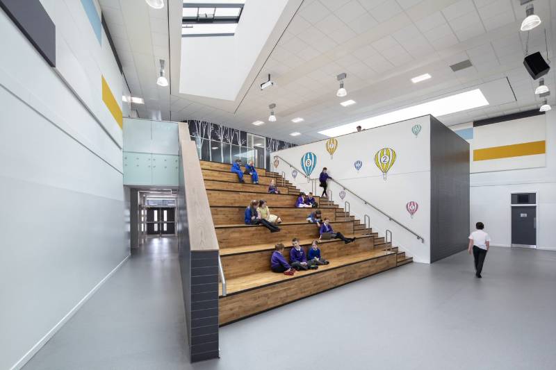 Complete ceiling system at Balloch Primary School in Scotland