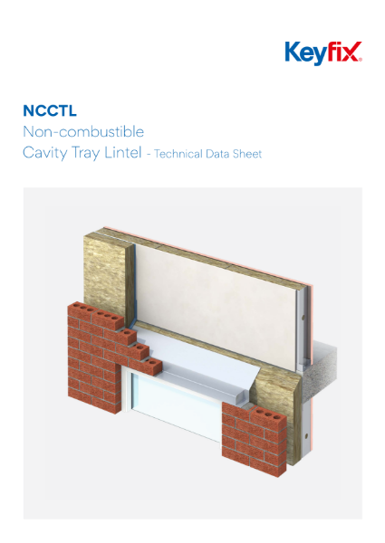Non-combustible Cavity Tray Lintel Specification Datasheet