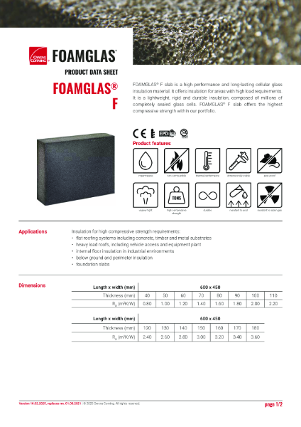 PDS_FOAMGLAS® Slab F