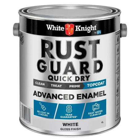 White Knight Rust Guard Gloss Quick Dry Advanced Enamel Paint