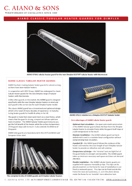 Ecot Tubular Heater Guards