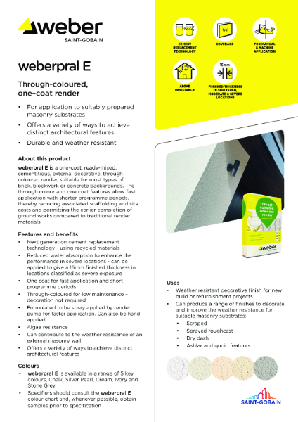 weberpral E - Technical Datasheet