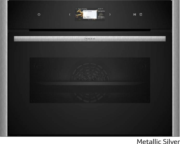 Compact 45cm Steam Ovens Silver trim