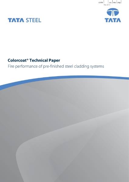 Fire performance of pre-finished steel cladding systems