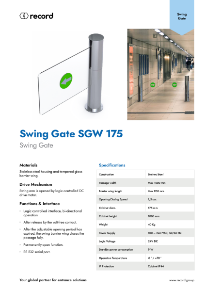 SwingGateSGM175