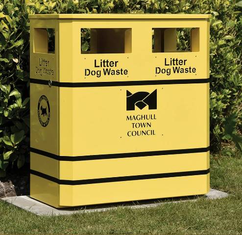 Derby Double Litter Bin