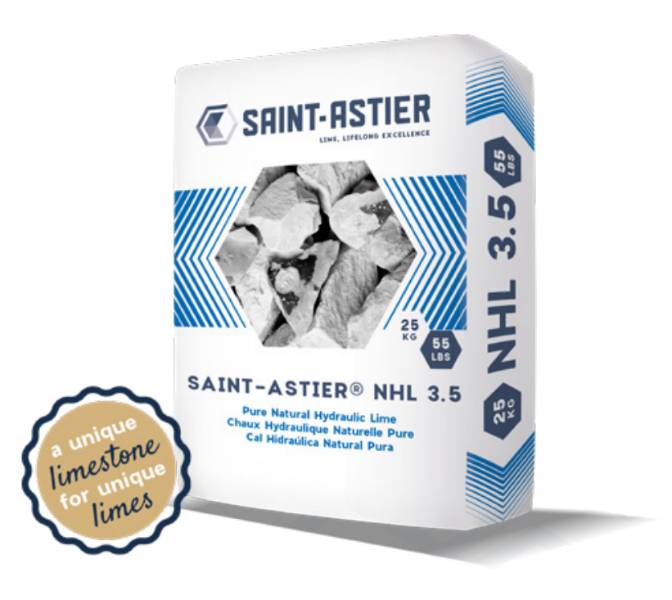 Saint-Astier® NHL 3.5  - Cement-Free Natural Hydraulic Lime