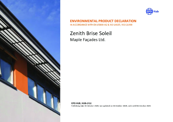 Zenith® Brise Soleil EPD