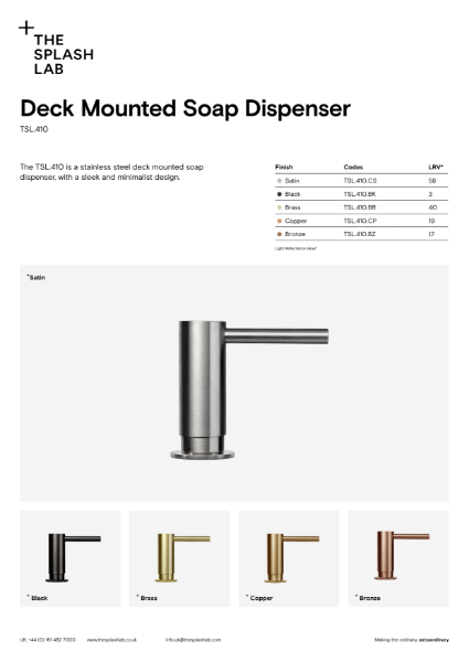 Manual Deck Mounted Soap Dispenser