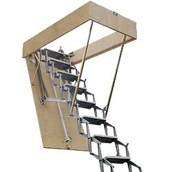 ZIP 8 Retractable Ladder with Trap Door - Retractable Ladder and Trap Door