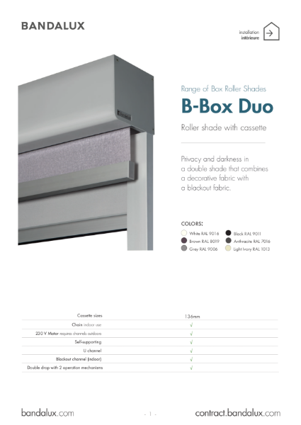B-BOX DUO Roller Blinds