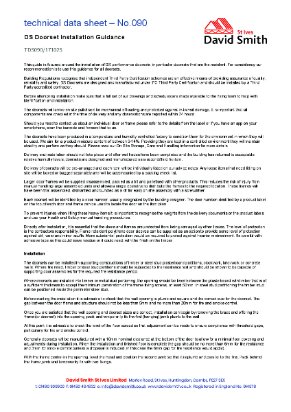 090 Doorset Installation