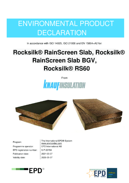 Knauf Insulation Rocksilk RS60 EPD