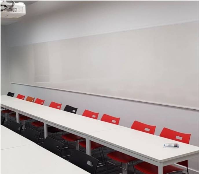 Sundeala Whiteboard continuous Writing Wall with Aluminium Frame - Continuous Writing Wall VES drywipe 