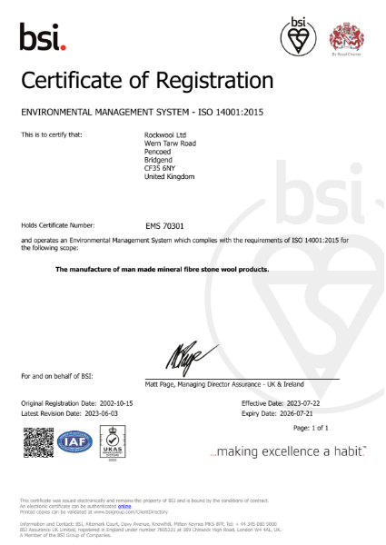 ROCKWOOL's ISO 14001