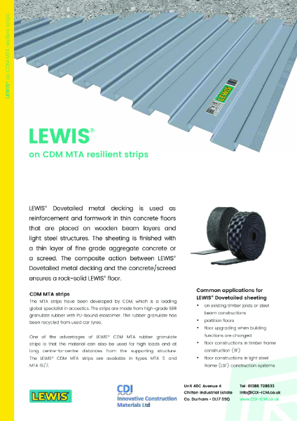 Lewis Deck on MTA resilient strips