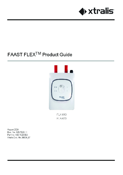 XTRALIS FAAST Flex 1 and 2 Pipe Aspirating Smoke Detection Product and Design Guide