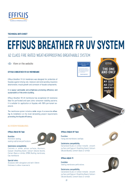 Effisus Breather FR UV Technical Data Sheet