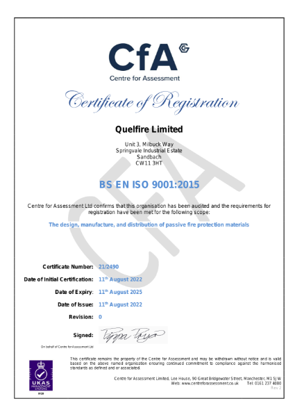 BS EN ISO 9001 Certification