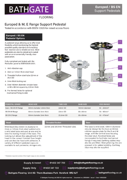 BSEN Europed Support Pedestals