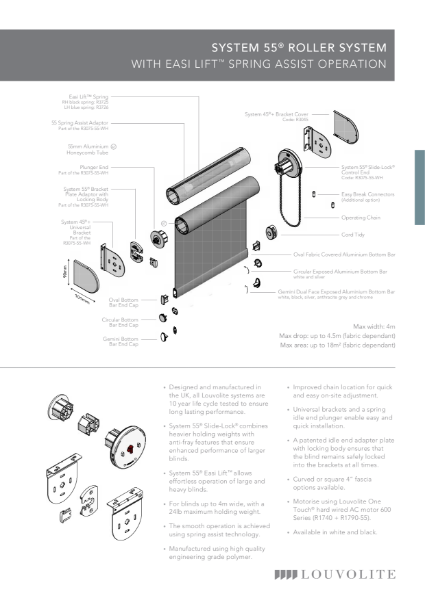 Roller System 55® Roller System Technical Specification