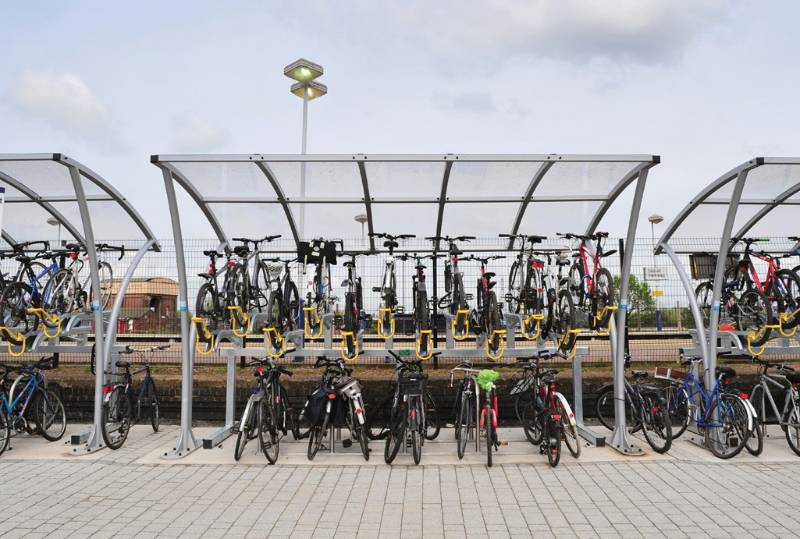 Apollo Two-Tier Cycle Shelter - High capacity cycle parking shelter