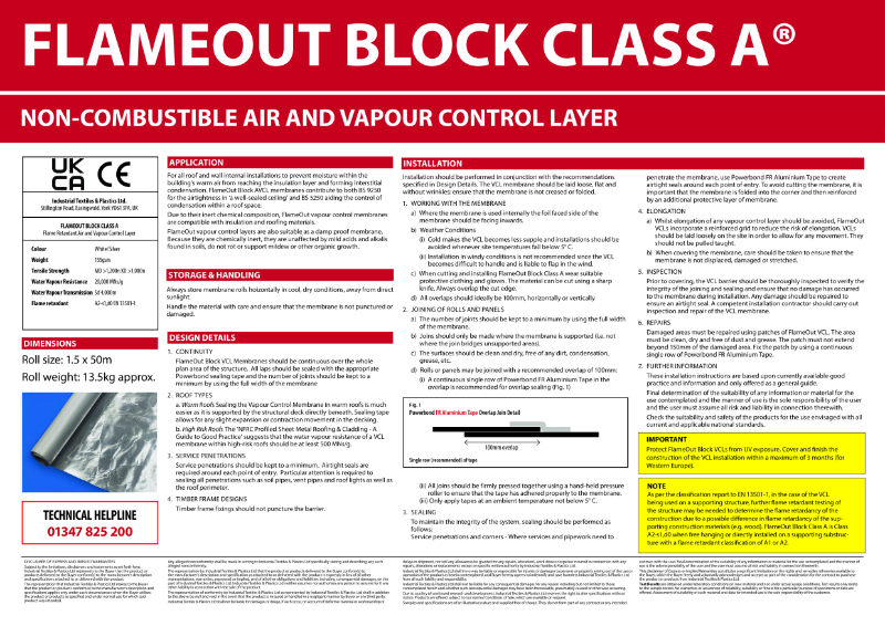 FlameOUT® Block Class A Inst R3-5