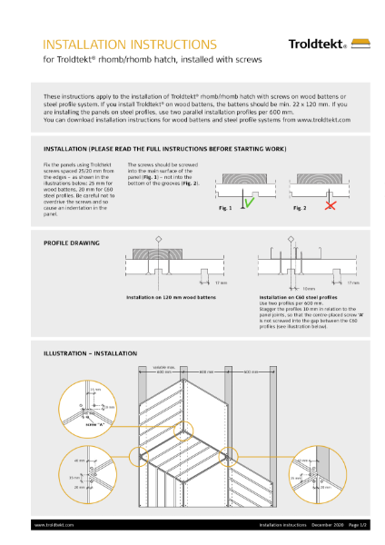 Rhombe Installation Instructions