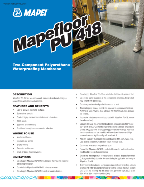 Mapefloor PU 418