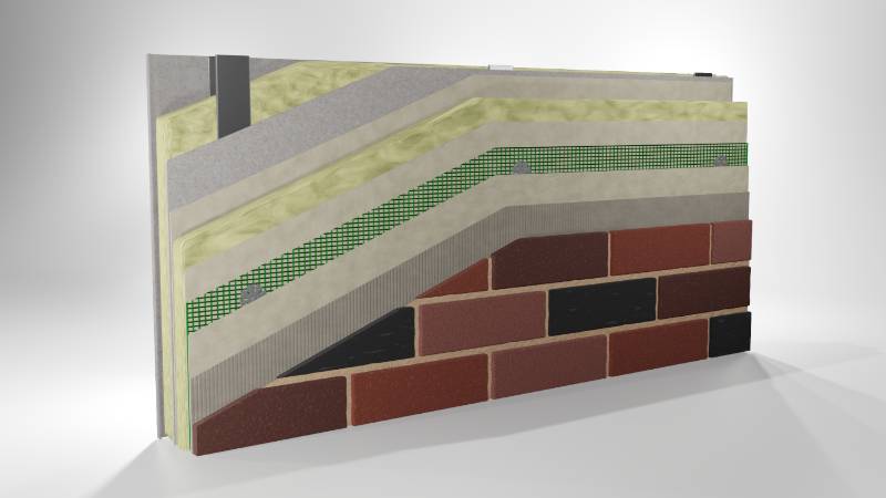 K Systems Direct Fix, Mineral Wool External Wall Insulation (EWI) For Steel Framed Buildings