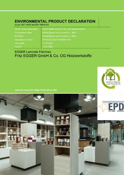 Environmental Product Declaration (EPD) - Flammex Flame Retardant Laminate