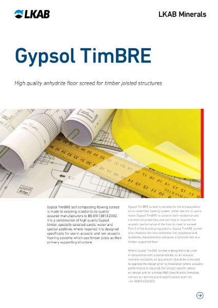 GYPSOL TimBRE Screed for Timber Floors