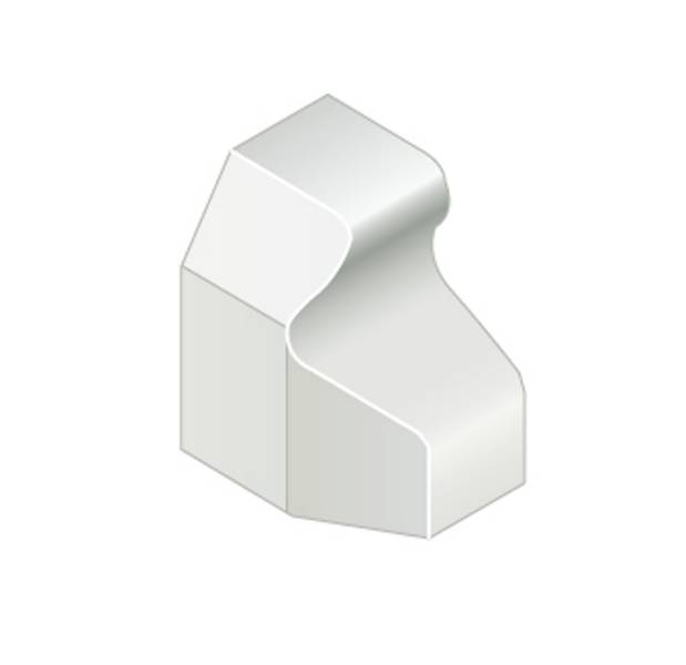 Trief® GST2A Chevron Clockwise Stop End Kerb - left hand