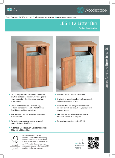 LBR 112 Litter Bin