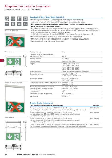 GuideLed DX 11021, 11022, 11023, 11024 CG-S