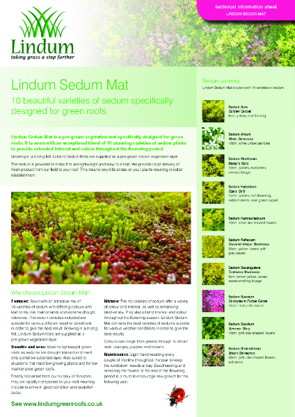 Sedum - Data Sheet