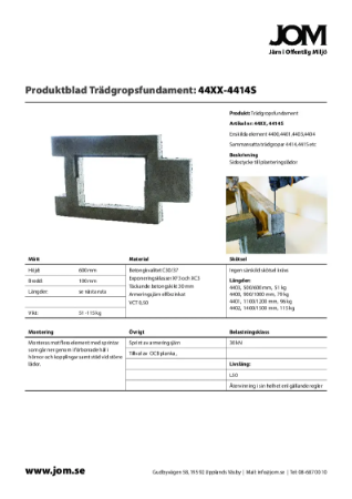 Produktblad - Trädgropsfundament | JOM / Järn i offentlig miljö ...