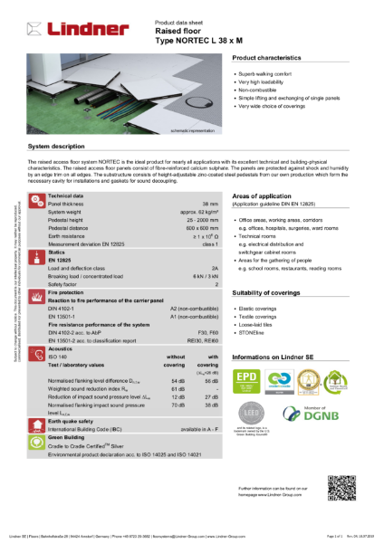 NORTEC L 38 Data sheet