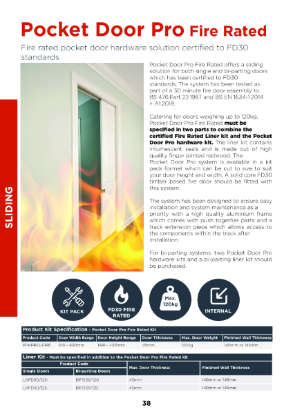 Pocket Door Pro Fire Rated Brochure Page