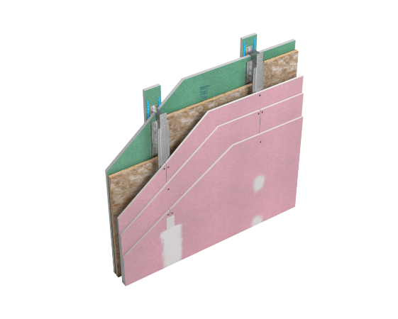 Knauf 6 m High Wall Shaftwall: EN-SW-IC-92-90-3-3x15-FP-25