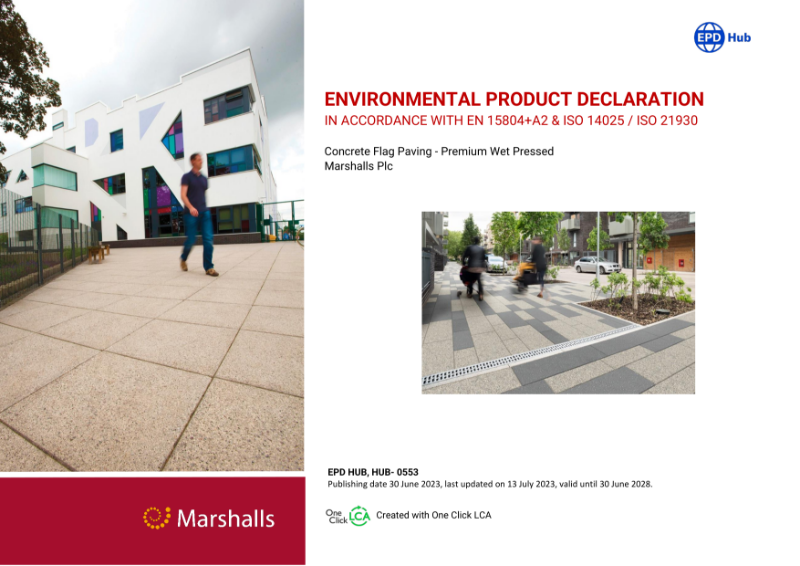 Marshalls Concrete Flag Paving Premium Wet Pressed EPD