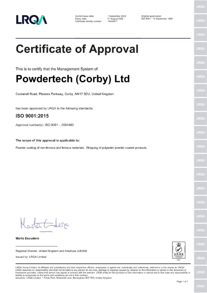 ISO 9001 certificate exp 09/2026