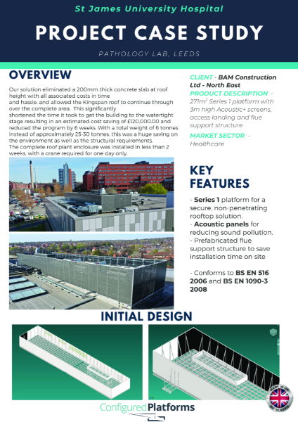 Series 1 platform with Acoustic+ screens - St James University Hospital