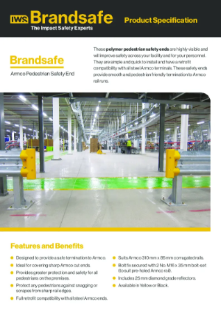 Armco Pedestrian Safety End - Brandsafe Spec Sheet